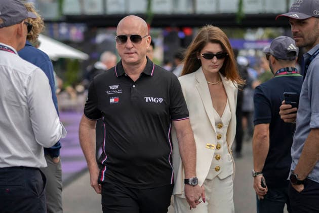 Formula One Australian Grand Prix Melbourne EB Cadillac F1 Team CEO Dan Towriss and his wife during the Formula One Australian Grand Prix at Albert Park in Melbourne on March 8, 2026. Photo by Eliot Blondet ABACAPRESS.COM Melbourne Australia Australia  Copyright: xBlondetxEliot ABACAx