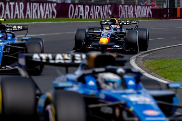 MELBOURNE Formula 1 driver Max Verstappen of Oracle Red Bull Racing during the Formula 1 Melbourne race at Albert Park on March 8, 2025 in Melbourne, Australia Photo by DeFodi Images