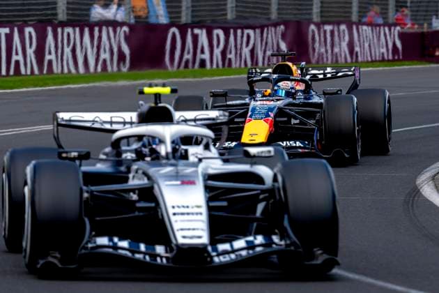 MELBOURNE Formula 1 driver Max Verstappen of Oracle Red Bull Racing during the Formula 1 Melbourne race at Albert Park on March 8, 2025 in Melbourne, Australia Photo by DeFodi Images