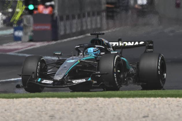 2026 AUSTRALIAN F1 GRAND PRIX, George Russell of Mercedes in action during the 2026 Australian Grand Prix at Albert Park Circuit in Melbourne, Sunday, March 8, 2026. ( NO ARCHIVING, EDITORIAL USE ONLY MELBOURNE VICTORIA AUSTRALIA  Copyright: xJAMESxROSSx 20260308196264261856