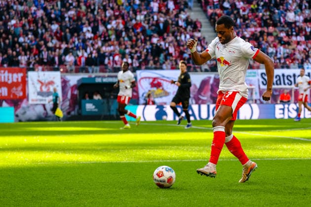 Ridle Baku RB Leipzig, 17 on the ball, RB Leipzig vs FC Augsburg, Football, 1 Bundesliga, 25 Matchday, Season 2025 2026, 07 03 2026,¨ DFL REGULATIONS PROHIBIT ANY USE OF PHOTOGRAPHS AS IMAGE SEQUENCES AND OR QUASI VIDEO,¨ RB Leipzig vs FC Augsburg, Football, 1 Bundesliga, 25 Matchday, Season 2025 2026, 07 03 2026 Leipzig Copyright: xEibner-Pressefoto LauraxRoemerx EP_LRR