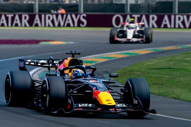 MELBOURNE Formula 1 driver Max Verstappen of Oracle Red Bull Racing during the Formula 1 Melbourne race at Albert Park on March 8, 2025 in Melbourne, Australia Photo by DeFodi Images