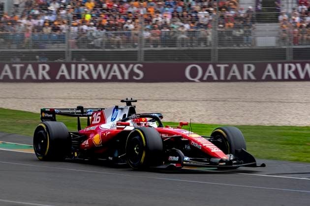 MELBOURNE Formula 1 driver Charles Leclerc of Scuderia Ferrari HP during the Formula 1 Melbourne race at Albert Park on March 8, 2025 in Melbourne, Australia Photo by DeFodi Images