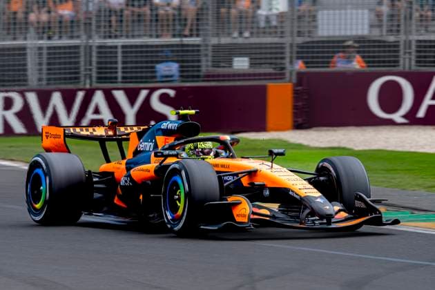 MELBOURNE Formula 1 driver Lando Norris of McLaren Mastercard Formula 1 Team during the Formula 1 Melbourne race at Albert Park on March 8, 2025 in Melbourne, Australia Photo by DeFodi Images