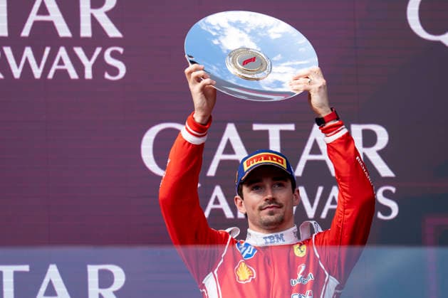 March 8, 2026, Melbourne, Australia: Monegasque driver CHARLES LECLERC (Scuderia Ferrari) is seen on the podium after finishing third in the F1 Grand Prix of Australia at Albert Park Circuit in Melbourne, Australia. Melbourne Australia - ZUMAg147 20260308_fap_g147_007 Copyright: xJamesxGasperottix