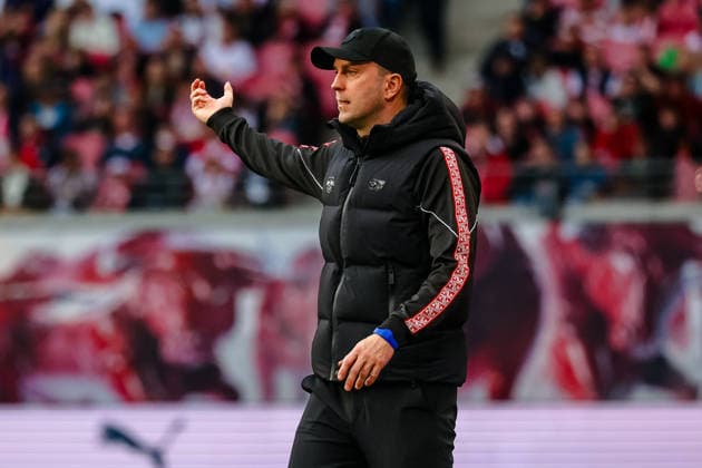 Ole Werner RB Leipzig, head coach gives instructions, gestures, RB Leipzig vs FC Augsburg, Football, 1 Bundesliga, 25 Matchday, Season 2025 2026, 07 03 2026,¨ DFL REGULATIONS PROHIBIT ANY USE OF PHOTOGRAPHS AS IMAGE SEQUENCES AND OR QUASI VIDEO,¨ RB Leipzig vs FC Augsburg, Football, 1 Bundesliga, 25 Matchday, Season 2025 2026, 07 03 2026 Leipzig Copyright: xEibner-Pressefoto LauraxRoemerx EP_LRR