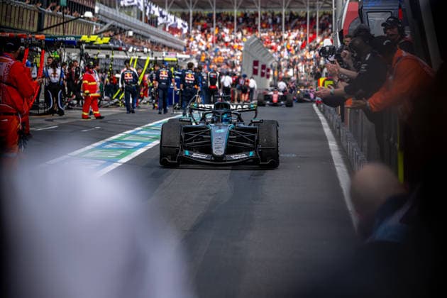 MELBOURNE, AUSTRALIA: George Russell, racing for the Mercedes team during the 2026 Formula 1 Australian Grand Prix at the Albert Park Circuit in Melbourne, Australia