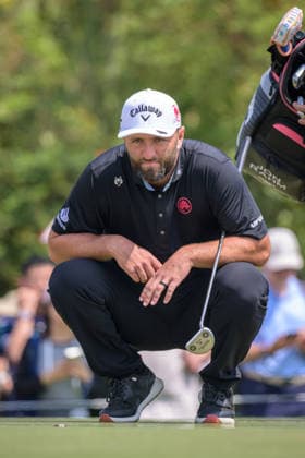 March 8, 2026, Hong Kong, Hong Kong Sar, China: Spains Jon RAHM holds the lead position. On the 6th green. LIV Golf Hong Kong 2026 Final Round Hong Kong China - ZUMAr144 20260308_zap_r144_056 Copyright: xJaynexRussellx