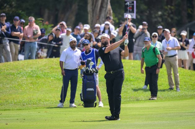 March 8, 2026, Hong Kong, Hong Kong Sar, China: Spains Jon RAHM holds the lead position. On the 6th fairway. LIV Golf Hong Kong 2026 Final Round Hong Kong China - ZUMAr144 20260308_zap_r144_057 Copyright: xJaynexRussellx
