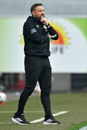 Paderborn, Home Deluxe Arena, 07 03 26, GER, Herren, 2 Bundesliga, Saison 2025 2026, SC Paderborn 07 Eintracht Braunschweig Bild Trainer Heiner BACKHAUS Braunschweig DFL regulations prohibit any use of photographs as image sequences and or quasi video NRW Germany