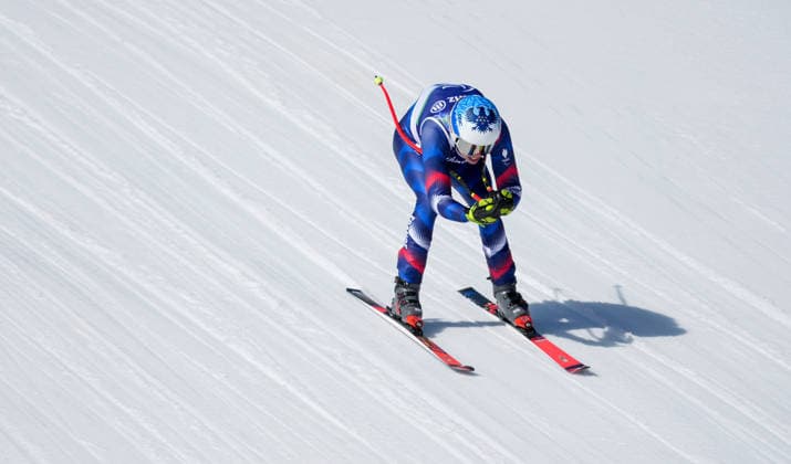 (260308) -- CORTINA D AMPEZZO, March 8, 2026 -- Arthur Bauchet of France competes during the para alpine skiing men s downhill standing match at the Milan-Cortina 2026 Paralympic Winter games, Winterspiele,Spiele, Summer games in Cortina D ampezzo, Italy, March 7, 2026. ) (SP)ITALY-CORTINA D AMPEZZO-PARALYMPIC WINTER GAMES-PARA ALPINE SKIING-MEN S DOWNHILL-STANDING WangxKaiyan 