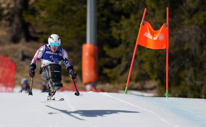 (260308) -- CORTINA D AMPEZZO, March 8, 2026 -- Jesper Pedersen of Norway competes during the para alpine skiing men s downhill sitting match at the Milan-Cortina 2026 Paralympic Winter games, Winterspiele,Spiele, Summer games in Cortina D ampezzo, Italy, March 7, 2026. ) (SP)ITALY-CORTINA D AMPEZZO-PARALYMPIC WINTER GAMES-PARA ALPINE SKIING-MEN S DOWNHILL-SITTING WangxKaiyan 