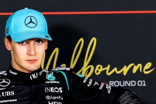 MELBOURNE Formula 1 driver George Russell of Mercedes AMG Petronas Formula One Team wins the Formula 1 Melbourne race at Albert Park on March 8, 2025 in Melbourne, Australia Photo by DeFodi Images