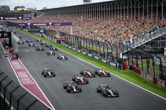 March 8, 2026, Melbourne, Victoria, Australia: MELBOURNE, AUSTRALIA - MARCH 08 2026:Race start for the main race at the 2026 Australian Grand Prix at Albert Park in Melbourne, Australia Melbourne Australia - ZUMAp121 20260308_zsp_p121_024 Copyright: xChrisxPutnamx