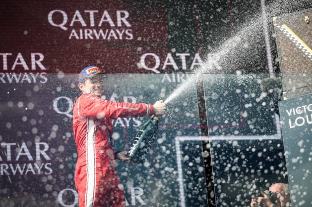 March 8, 2026, Melbourne, Victoria, Australia: MELBOURNE, AUSTRALIA - MARCH 08 2026: Charles Leclerc of Monaco and Scuderia Ferrari HP celebrates third place at the 2026 Australian Grand Prix at Albert Park in Melbourne, Australia Melbourne Australia - ZUMAp121 20260308_zsp_p121_025 Copyright: xChrisxPutnamx