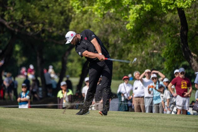 HONGKONG LIV-GOLF Spanish professional golfer, Jon Rahm during a game in Fanling Golf Course where LIV Golf Hong Kong is being held in Hong Kong, March 8, 2026. NEXPHER Vernon Yuen HONG KONG