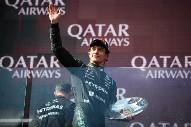 March 8, 2026, Melbourne, Victoria, Australia: MELBOURNE, AUSTRALIA - MARCH 08 2026: Kimi Antonelli of Italy and Mercedes-AMG Petronas F1 Team celebrates third place at the 2026 Australian Grand Prix at Albert Park in Melbourne, Australia Melbourne Australia - ZUMAp121 20260308_zsp_p121_028 Copyright: xChrisxPutnamx
