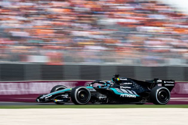 George Russell Mercedes AMG Petronas F1 Team, Great Britain, 63 in F1 W17, AUS, Formula 1 World Championship, Australian Grand Prix, Albert Park Circuit, Melbourne, Race, 2026 season, 08 03 2026 AUS, Formula 1 World Championship, Australian Grand Prix, Albert Park Circuit, Melbourne, Race, 2026 season, 08 03 2026 Melbourne Copyright: xEibner-Pressefoto Memmlerx EP_MMR