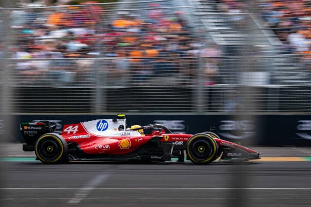 March 8, 2026, Melbourne, Victoria, Australia: (44) LEWIS HAMILTON - (GBR) - Scuderia Ferrari HP - Ferrari SF-26 between turns 4 and 5 during the race on Sunday at the Formula 1 Qatar Airways Australian Grand Prix 2026. Melbourne Australia - ZUMAf186 20260308_zsp_f186_063 Copyright: xJamesxForresterx
