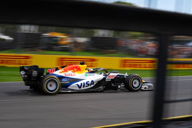 March 8, 2026, Melbourne, Victoria, Australia: (41) ARVID LINDBLAD - (GBR) - Visa Cash App Racing Bulls Formula One Team - VCARB 03 on the exit of turn 2 on Sunday at the Formula 1 Qatar Airways Australian Grand Prix 2026. Melbourne Australia - ZUMAf186 20260308_zsp_f186_076 Copyright: xJamesxForresterx