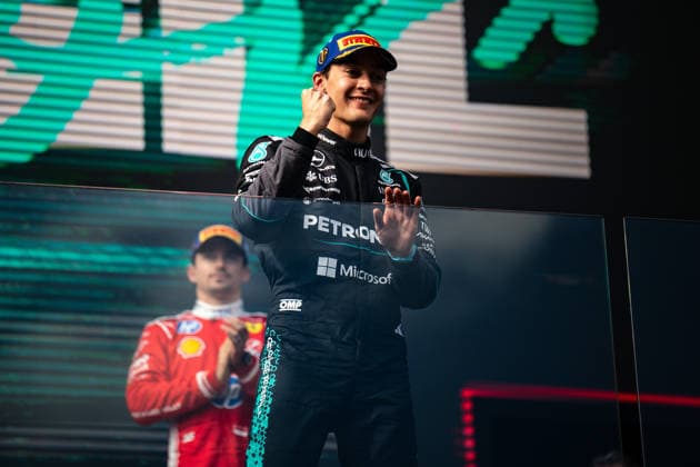 March 8, 2026, Melbourne, Victoria, Australia: GEORGE RUSSELL - (GBR) - Mercedes-AMG PETRONAS Formula One Team wins the Australian Formula One Grand Prix on Sunday at the Formula 1 Qatar Airways Australian Grand Prix 2026. Melbourne Australia - ZUMAf186 20260308_zsp_f186_084 Copyright: xJamesxForresterx
