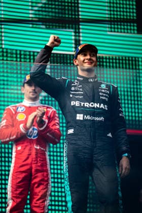March 8, 2026, Melbourne, Victoria, Australia: GEORGE RUSSELL - (GBR) - Mercedes-AMG PETRONAS Formula One Team wins the Australian Formula One Grand Prix on Sunday at the Formula 1 Qatar Airways Australian Grand Prix 2026. Melbourne Australia - ZUMAf186 20260308_zsp_f186_087 Copyright: xJamesxForresterx