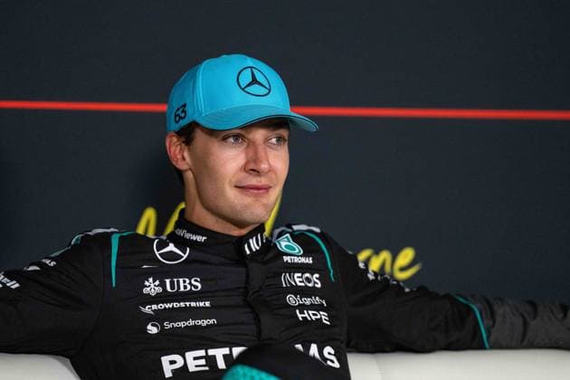 March 8, 2026, Melbourne, Victoria, Australia: GEORGE RUSSELL - (GBR) - Mercedes-AMG PETRONAS Formula One Team in the press conference, PK, Pressekonferenz after winning the race on Sunday at the Formula 1 Qatar Airways Australian Grand Prix 2026. Melbourne Australia - ZUMAf186 20260308_zsp_f186_105 Copyright: xJamesxForresterx