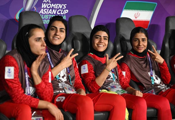 SOCCER ASIAN CUP IRAN PHILIPPINES, Iran players react from the bench during the AFC Women™s Asian Cup Group A match between Iran and Philippines at Gold Coast Stadium on the Gold Coast, Sunday, March 8, 2026. ( NO ARCHIVING, EDITORIAL USE ONLY GOLD COAST QUEENSLAND AUSTRALIA  Copyright: xDAVExHUNTx 20260308135861261004
