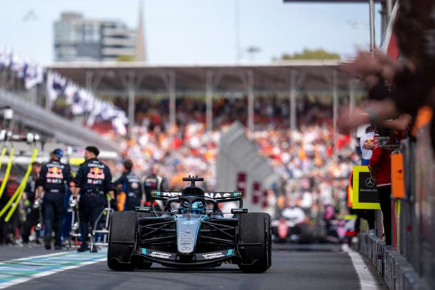 March 8, 2026, Melbourne, Australia: British driver GEORGE RUSSEL (Mercedes-AMG F1 Team) after the F1 Grand Prix of Australia at Albert Park Circuit in Melbourne, Australia. Melbourne Australia - ZUMAg147 20260308_fap_g147_078 Copyright: xJamesxGasperottix