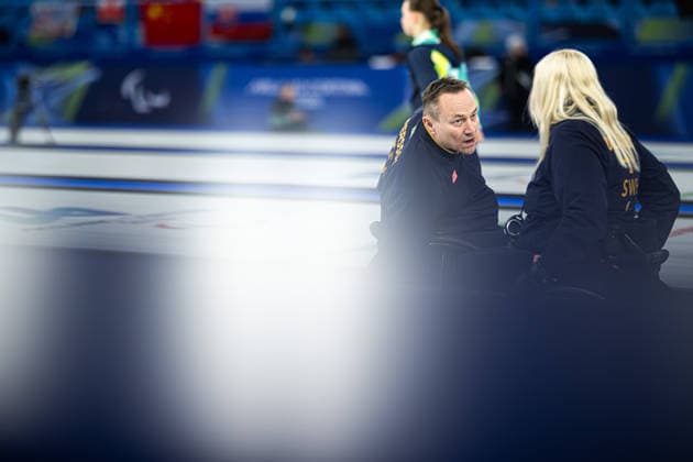 260308 Ronny Persson of Sweden competes in the wheelchair curling mixed round robin session between Sweden and Latvia during day 1 of the Milano Cortina 2026 Winter Paralympic Games on March 8, 2026 in Cortina. Photo: Maxim ThorÃ BILDBYRAN kod MT MT1012 wheelchair curling rullstolscurling paralympic games paralympics paralympiska spel paralympiske leker vinter-paralympics winter paralympics milano cortina 2026 milano cortina 2026 winter paralympic games 2 bbeng sverige *** 260308 Ronny Persson of Sweden competes in the wheelchair curling mixed round robin session between Sweden and Latvia during day 1 of the Milano Cortina 2026 Winter Paralympic Games on March 8, 2026 in Cortina Photo Maxim ThorÃ BILDBYRAN kod MT MT1012 wheelchair curling rullstolscurling paralympic games paralympiska spel paralympiske leker vinter paralympics winter paralympics milano cortina 2026 milano cortina 2026 winter paralympic games 2 bbeng sverige  Copyright: MAXIMxTHORE BB260308MT001