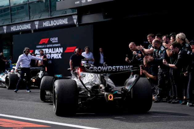March 8, 2026, Melbourne, Australia: British driver GEORGE RUSSEL (Mercedes-AMG F1 Team) after the F1 Grand Prix of Australia at Albert Park Circuit in Melbourne, Australia. Melbourne Australia - ZUMAg147 20260308_fap_g147_123 Copyright: xJamesxGasperottix