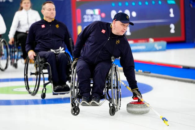 CORTINA, ITALY 20260308 Sweden s Kristina Ulander during Sunday s mixed curling match between Sweden and Latvia in the Paralympics at the Cortina Curling Olympic Stadium. *** The image is included in the SPORTS PACKAGE. For others PAYMENT IMAGE *** CORTINA ITALY x9200x *** CORTINA, ITALY 20260308 Sweden s Kristina Ulander during Sunday s mixed curling match between Sweden and Latvia in the Paralympics at the Cortina Curling Olympic Stadium The image is included in the SPORTS PACKAGE For others PAYMENT IMAGE CORTINA ITALY x9200x  Copyright: xBjörnxLarssonxRosvall TTx PARALYMPICS 2026 CURLING