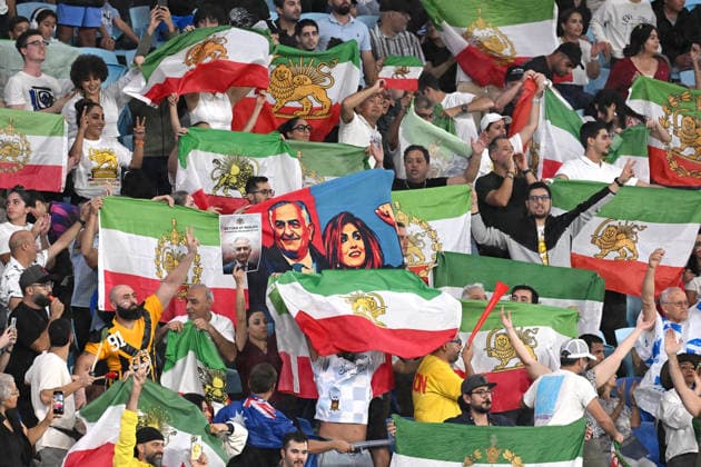 SOCCER ASIAN CUP IRAN PHILIPPINES, The Iranian Imperial Flag is displayed during the AFC Women™s Asian Cup Group A match between Iran and Philippines at Gold Coast Stadium on the Gold Coast, Sunday, March 8, 2026. ( NO ARCHIVING, EDITORIAL USE ONLY GOLD COAST QUEENSLAND AUSTRALIA  Copyright: xDAVExHUNTx 20260308163065702809