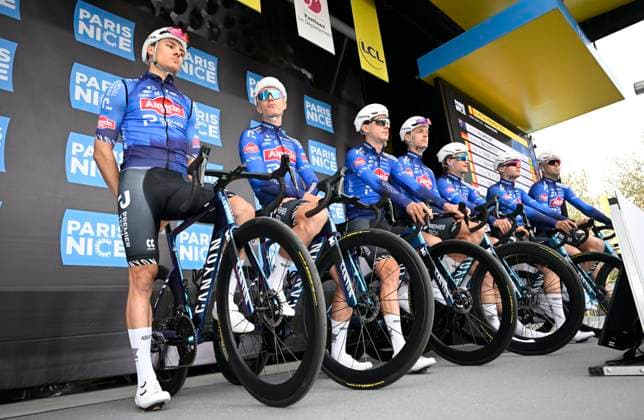 Paris Nice 2026 Stage 1 CARRIERES-SOUS-POISSY, FRANCE - MARCH 08 : Geens Jonas (BEL) of Alpecin - Premier Tech and teammates during stage 1 of the 84th edition of Paris - Nice an UCI World Tour 2.UWT cycling road race stage for Men Elite of 171.2 km with start in Acheres and finish in Carrieres-sous-Poissy on March 8, 2026 in Carrieres-sous-Poissy, France, 08 03 2026 ( Motordriver Guy De Vuyst - Carrieres-sous-Poissy France  Copyright: xNicoxVereeckenx