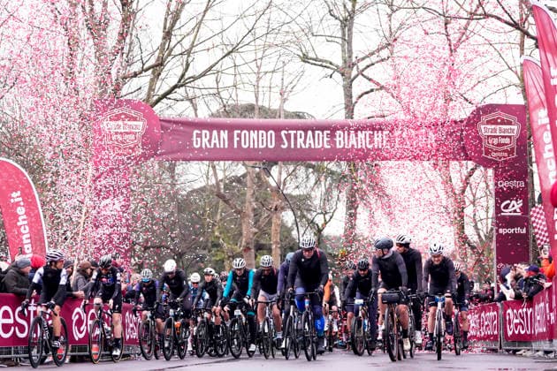 The Gran Fondo Strade Bianche (White Roads) a 203 km one day race from and to Siena - Tuscany,- Saturday March 8, 2025, Italy. - cycling  Copyright: xFabioxFerrari xLaPressex