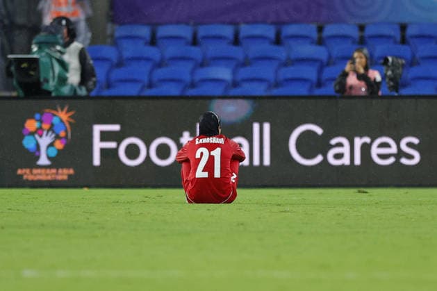 GOLD COAST, AUSTRALIA - MARCH 08 Golnoosh Khosravi (21 IR Iran) looks dejected at full time during the Womens Asian Cup match between Islamic Republic of Iran and Philippines at the Gold Coast Stadium on March 08 2026 in Gold Coast, Australia Copyright: xMatthewxStarlingx xSPPx Sportspressphoto_SPR104918