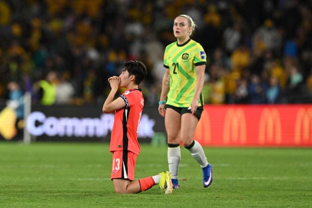 SOCCER ASIAN CUP AUSTRALIA SOUTH KOREA, Park Soo Jeong of South Korea reacts following thei win over Australia during the AFC Women™s Asian Cup Group A match between Australia and South Korea at Accor Stadium in Sydney, Sunday, March 8, 2026. ( NO ARCHIVING, EDITORIAL USE ONLY SYDNEY NEW SOUTH WALES AUSTRALIA  Copyright: xDEANxLEWINSx 20260308199787466420