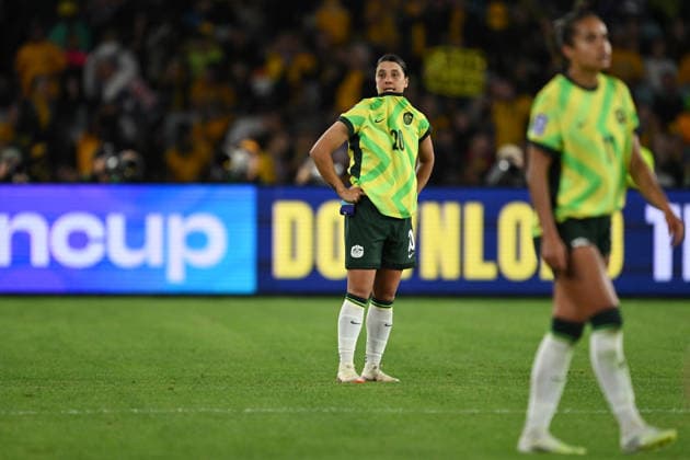 SOCCER ASIAN CUP AUSTRALIA SOUTH KOREA, Samantha Kerr of Australia reacts following their loss to South Korea during the AFC Women™s Asian Cup Group A match between Australia and South Korea at Accor Stadium in Sydney, Sunday, March 8, 2026. ( NO ARCHIVING, EDITORIAL USE ONLY SYDNEY NEW SOUTH WALES AUSTRALIA  Copyright: xDEANxLEWINSx 20260308111947729723