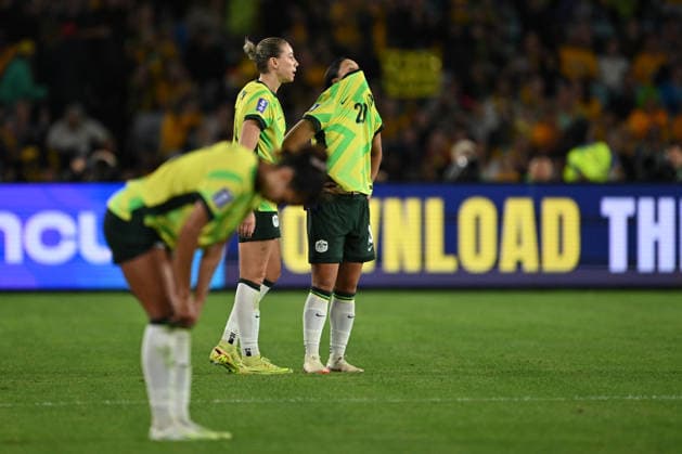 SOCCER ASIAN CUP AUSTRALIA SOUTH KOREA, Samantha Kerr of Australia reacts following their loss to South Korea during the AFC Women™s Asian Cup Group A match between Australia and South Korea at Accor Stadium in Sydney, Sunday, March 8, 2026. ( NO ARCHIVING, EDITORIAL USE ONLY SYDNEY NEW SOUTH WALES AUSTRALIA  Copyright: xDEANxLEWINSx 20260308156523491641