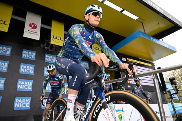 Paris Nice 2026 Stage 1 CARRIERES-SOUS-POISSY, FRANCE - MARCH 08 : Stuyven Jasper (BEL) of Soudal Quick-Step during stage 1 of the 84th edition of Paris - Nice an UCI World Tour 2.UWT cycling road race stage for Men Elite of 171.2 km with start in Acheres and finish in Carrieres-sous-Poissy on March 8, 2026 in Carrieres-sous-Poissy, France, 08 03 2026 ( Motordriver Guy De Vuyst - Carrieres-sous-Poissy France  Copyright: xNicoxVereeckenx