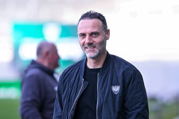 08 03 2026, Soccer, 2 Bundesliga, 25 Matchday Season 2025 2026, Preußen Münster Hertha BSC, Coach Alexander Ende Preußen Münster xRHR PHOTO TKx Copyright: RHR-FOTOx RHR-FOTO TK