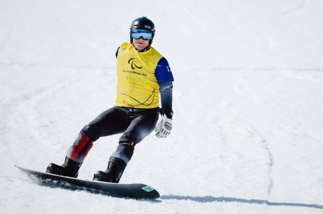 PARALYMPICS - Winter Paralympics Milano Cortina 2026 CORTINA D AMPEZZO,ITALY,08.MAR.26 - PARALYMPICS, SNOWBOARD - Paralympic Winter games, Winterspiele,Spiele, Summer games Milano Cortina 2026, Snowboard Cross. Image shows Oliver Dreier (AUT).  GEPAxpictures xMaticxKlansek
