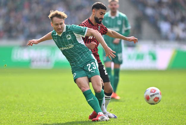 08 03 2026 Soccer Season 2025 2026 2 Soccer Bundesliga 25 Matchday Hannover 96 H96 SpVgg Greuther Fürth SGF Kleeblatt Sportfoto Zink xwoxzix DFL regulations prohibit any use of photographs as image sequences and or quasi video only for editorial use Jannik Dehm 23, SpVgg Greuther Fürth Elias Saad 24, Hannover 96 H96