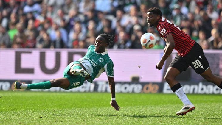 08 03 2026 Soccer Season 2025 2026 2 Soccer Bundesliga 25 Matchday Hannover 96 H96 SpVgg Greuther Fürth SGF Kleeblatt Sportfoto Zink xwoxzix DFL regulations prohibit any use of photographs as image sequences and or quasi video only for editorial use Noel Futkeu 9, SpVgg Greuther Fürth erzielt Treffer Tor Torschuß zum 0 1 gegen Ime Okon 20, Hannover 96 H96