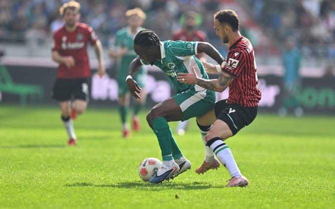 08 03 2026 Soccer Season 2025 2026 2 Soccer Bundesliga 25 Matchday Hannover 96 H96 SpVgg Greuther Fürth SGF Kleeblatt Sportfoto Zink xwoxzix DFL regulations prohibit any use of photographs as image sequences and or quasi video only for editorial use Noel Futkeu 9, SpVgg Greuther Fürth Virgil Ghita 5, Hannover 96 H96