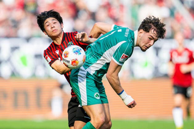 08 03 2026 Soccer, 2025 2026, 2 Bundesliga, 25 Matchday, Hannover 96 SpVgg Greuther Fürth L R Daisuke Yokota Hannover , Reno Münz Fürth DFL REGULATIONS PROHIBIT ANY USE OF PHOTOGRAPHS AS IMAGE SEQUENCES AND OR QUASI VIDEO
