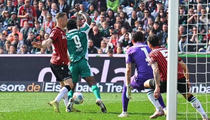 08 03 2026 Soccer Season 2025 2026 2 Soccer Bundesliga 25 Matchday Hannover 96 H96 SpVgg Greuther Fürth SGF Kleeblatt Sportfoto Zink xwoxzix DFL regulations prohibit any use of photographs as image sequences and or quasi video only for editorial use Maurice Neubauer 33, Hannover 96 H96 Noel Futkeu 9, SpVgg Greuther Fürth