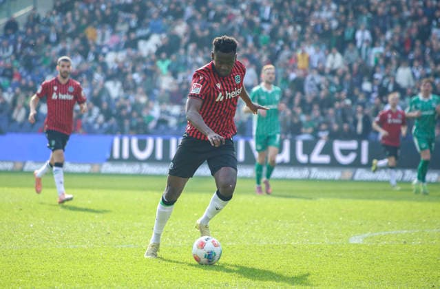 Germany Soccer 2 Bundesliga 2025 2026, Matchday 25 Hannover 96 vs SpVgg Greuther Fürth Heinz von Heiden Arena Stadion Hannover Goal chance Mustapha Bundu Hannover 96, 7 Hannover Copyright: xAymanxAlahmedx