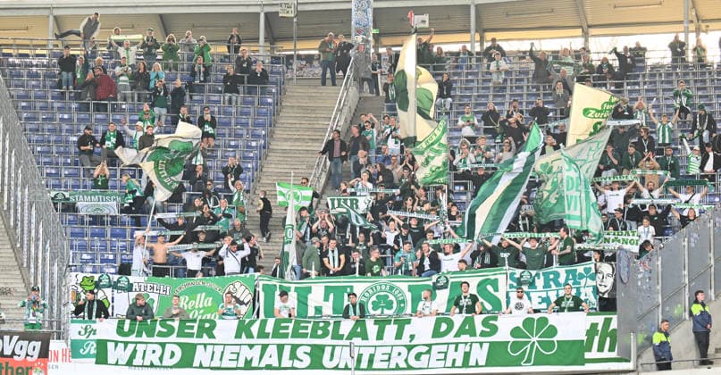 08 03 2026 Soccer Season 2025 2026 2 Soccer Bundesliga 25 Matchday Hannover 96 H96 SpVgg Greuther Fürth SGF Kleeblatt Sportfoto Zink xwoxzix DFL regulations prohibit any use of photographs as image sequences and or quasi video only for editorial use Greutherfürthfans Fans Fanblock Kleeblattfans