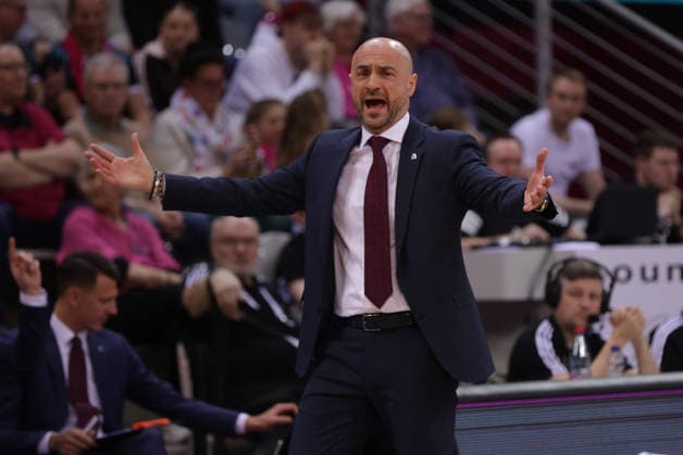 Head Coach Milenko Bogicevic MBC , Telekom Baskets Bonn vs Syntainics MBC, easyCredit BBL, Matchday 23, Telekom Dome Bonn, 08 03 2026